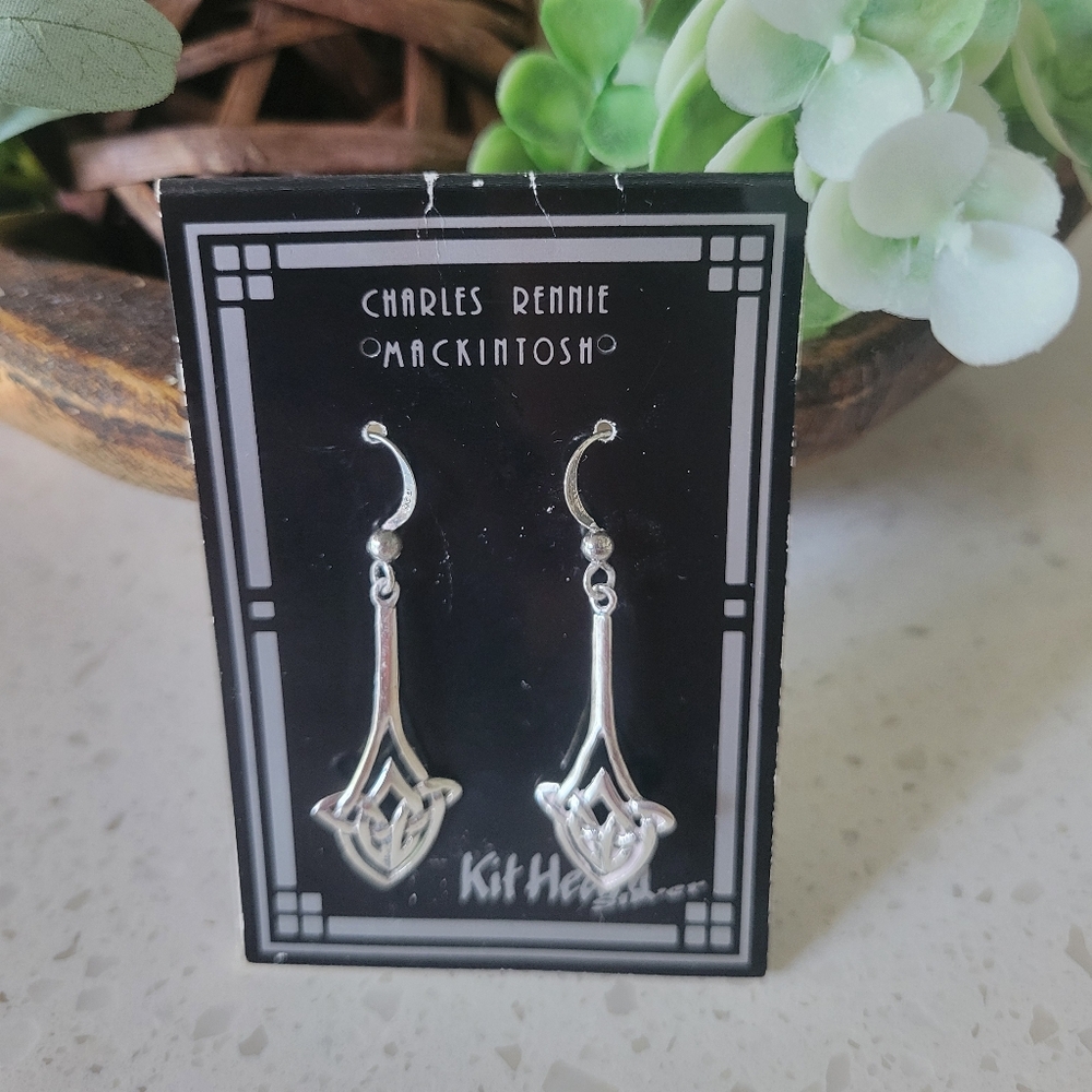 Charles Rennie Mackintosh Silver Earrings